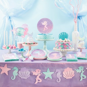 Meerjungfrau Banner - Meerjungfrau Party Dekoration, Meerjungfrau Geburtstag Dekoration, Meerjungfrau Party Zubehör, Meerjungfrau Girlande, Meerjungfrau Baby Dusche