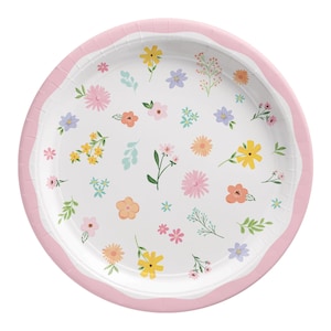 Floral Paper Cake Plates, Dessert Plates, Tea Party Baby Shower, Floral Bridal Shower, Spring Birthday, Party Plates, Garden Party