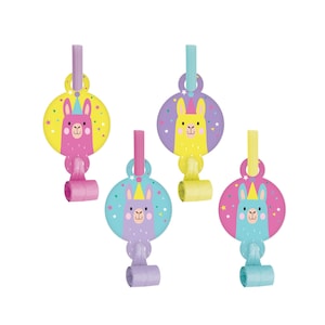 Llama Party Favor Blowouts - Llama Party, Llama Birthday, Party Supplies, Birthday Favors, Llama Favors