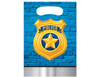 Police Favor Bags - Police Party - Police Birthday - Detectives Birthday - Sheriff Party - Party Favors - EMS Party - Hero Party - Cop Party