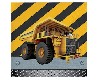 Construction Napkins - Baby Under Construction Baby Shower, Dump Truck Baby Shower, Construction Party, Construction Birthday Napkins