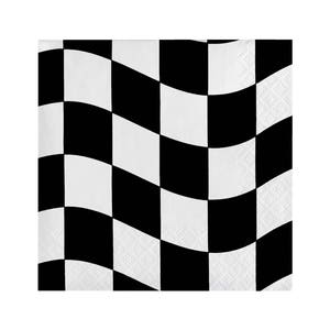 Checkered Race Car Napkins 18ct - Racing Napkins, Racing Birthday Party, Checkerboard Napkins, Car Party, Car Baby Shower, Dirt Bike Party