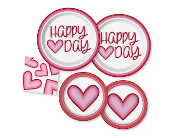 Valentines Day Party Set - Valentines Party Plates, Kids Valentines Party, Party Tableware, Valentines Party Napkins, Galentines Party Decor