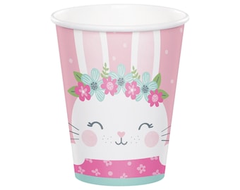 Bunny Cups - Bunny Party, Bunny Birthday, Bunny Party Supplies, Bunny Baby Shower, Party Decoration, Some Bunny is One, Bunny First Birthday