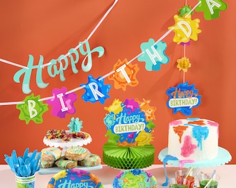 Paint Birthday Banner - Art Birthday Decorations, Paint Party Supplies, Art Banner, Paint Splatter Party, Art Party Banner, Paint Birthday