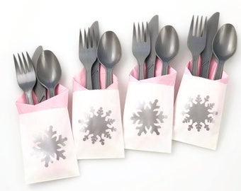 Snöflingebestick - Vinterland, Vinterland, Snöflingefest, Snöflingebabyshower, Duschdekorationer, Snöflingefödelsedag