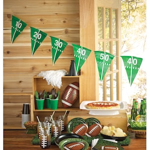 Football Flag Banner - Football Banner, Football Party Decorations, Football Decorations, Football Party Decor, Sports Party Decorations