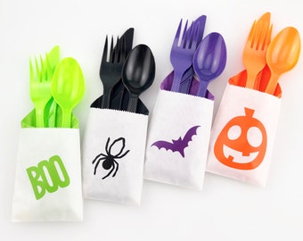 Cutlery Bags - Halloween Party Supplies, Halloween Party Decorations, Halloween Decor, Halloween Party Favors, Halloween Party Decor