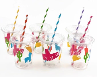 Fiesta Cups - Cinco De Mayo Decorations, Mexican Party Decorations, Fiesta Baby Shower, Fiesta Party, Girl Fiesta Birthday, Fiesta Decor