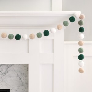 Felt Pom Pom Garland - Felt Ball Garland, Bridal Shower Garland, Shower Decoration, Woodland Baby Shower, Eucalyptus Party, Pom Pom Banner