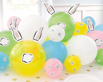 Centre de table ballon lapin - ballons d'anniversaire lapin, fournitures pour fête de Pâques, décoration d'anniversaire lapin, décoration de fête lapin, fête lapin pastel
