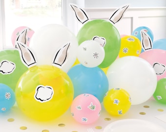 Centre de table ballon lapin - ballons d'anniversaire lapin, articles de fête de Pâques, décoration d'anniversaire lapin, décoration de fête lapin, fête lapin pastel