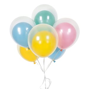 12 Pastel Balloons - Pastel Party Decorations, Pastel Birthday Balloons, Pastel Rainbow, Pastel Party Balloons, Birthday Balloon Decorations