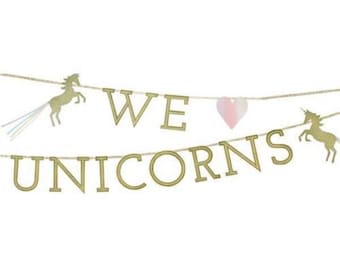 Unicorn Banner - Unicorn Birthday Decorations, Unicorn Garland, Unicorn Party Decorations, Unicorn Baby Shower, Unicorn Party Banner