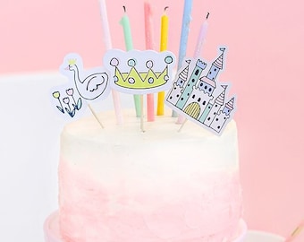 Fairytale Princess Cupcake Toppers - Magical Princess Birthday Decorations, Cake Decoration, Princess Party Supplies, Princess Baby Shower