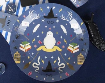 Wizard Party Plates - Wizard Birthday Decorations, Magic Party Supplies, Witches and Wizards Party, Wizards Party Decor, Birthday Plates