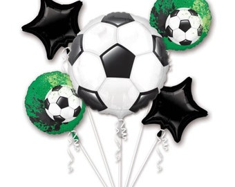 Ramo de globos de fútbol: decoraciones para fiestas de fútbol, suministros para fiestas deportivas, decoraciones de cumpleaños de fútbol, fiestas deportivas, decoraciones para el día del juego