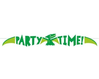 5' Dinosaur Banner - Dinosaur Party Banner, Dinosaur Birthday Decorations, Dino Party, Dinosaur Birthday, Birthday Banner, Dino Paper Banner