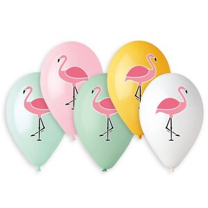 5 Flamingo Balloons - Flamingo Party, Flamingo Party Decorations, Flamingo Birthday, Flamingo Bachelorette, Tropical Party, Party Balloons