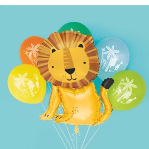 Safari Balloon Bouquet - Party Decorations, Safari Shower Supplies, Safari Jungle Birthday, Birthday Decorations, Birthday Balloons