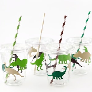 Dinosaur Cups - Dinosaur Birthday Party Cups, Dinosaur Party Supplies, Dino Birthday Cups, Dinosaur Party Favor Cups, Dinosaur Baby Shower