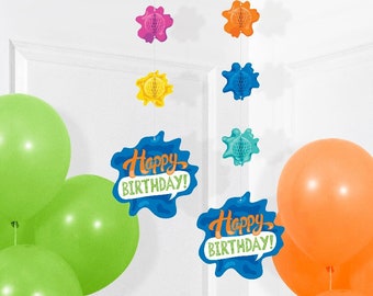 Paint Birthday Decorations - Art Party Decorations, Painting Party Supplies, Splatter Birthday, Artist Party Decor, Hanging Decorations
