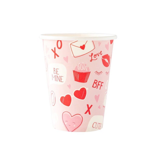 Valentine's Day Cups - Galentines Party Supplies, Teen Valentines Party, Valentines Party Decorations, Galentines Day Party, XOXO Party