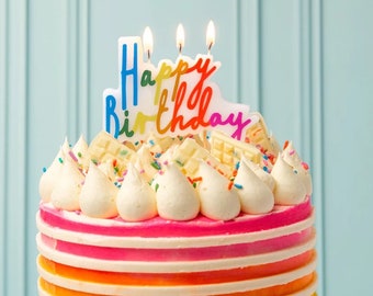 Candele di compleanno arcobaleno pastello (12 pezzi) – Decorazioni per torte e decorazioni per feste - Italia