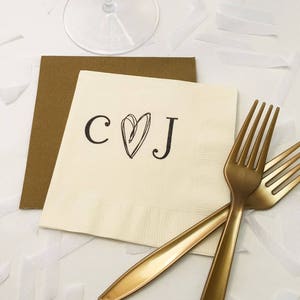 Rustic Wedding Napkins - Personalized Napkins, Cocktail Napkins, Wedding Napkins Personalized, Wedding Cocktail Napkins, Monogram Napkins