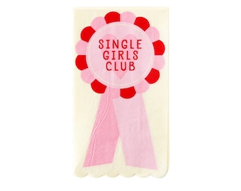 Single Girls Club Napkins - Galentines Party Napkins, Valentines Day Party Supplies, Valentines Single Party, Galentines Day Party