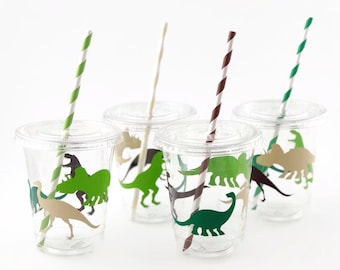 Dinosaur Cups - Dinosaur Birthday Party Cups, Dinosaur Party Supplies, Dino Birthday Cups, Dinosaur Party Favor Cups, Dinosaur Baby Shower