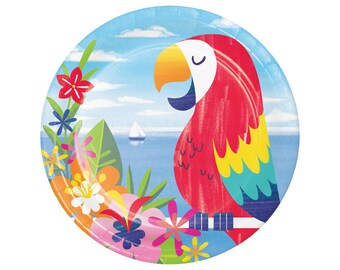 hawaiian paper plates