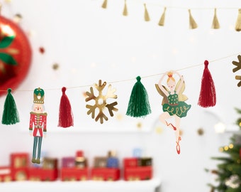 Bannière de fête Casse-Noisette - Décorations de fête des Fêtes, Fournitures de fête de Noël, Décorations pour la maison des Fêtes, Décorations de Noël Casse-Noisette