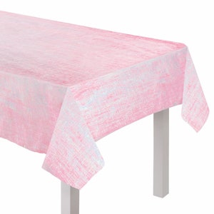 Pink Iridescent Party Tablecloth - Unicorn Party, Bachelorette Party, Iridescent Party Supplies, Birthday Girl, Pastel Party Supplies