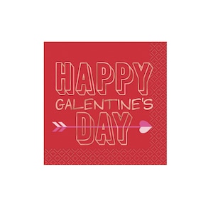 Serviettes de table Galentines - Fête de la Saint-Valentin, Décoration de fête Galentines, Vaisselle Galentines, Fête de célibataires, Fournitures Galentines