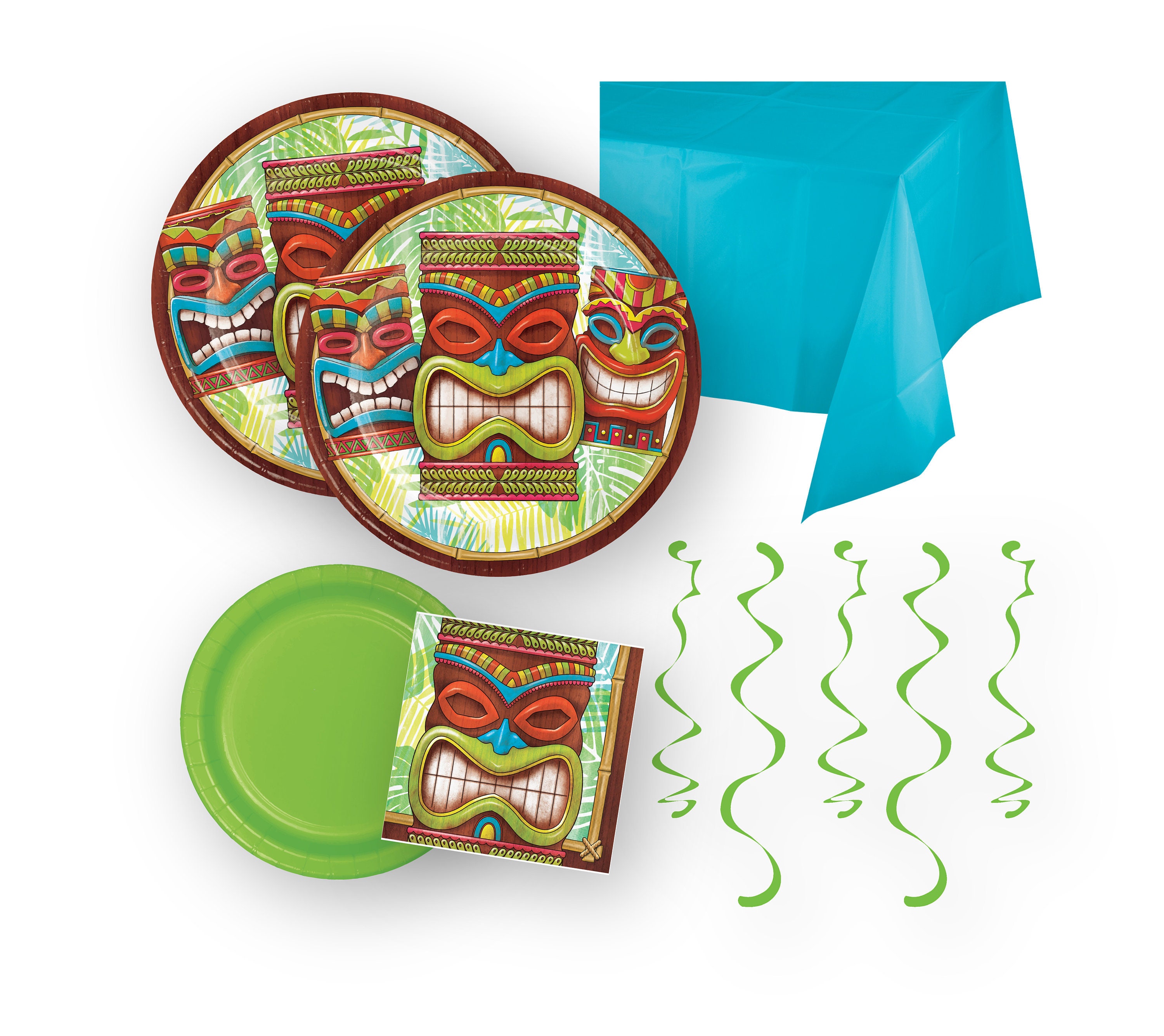 Decorazioni Feste Hawaii KAYEF, 4 Pezzi: Bandierine ALOHA Glitterate, Ghirlande Con Fenicottero E Ananas, Tema Tropicale - 3
