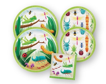 Bug Party Pack - Bug Birthday Party, Bug Party Decorations, Insect Party, Insect Birthday, Party Decorations, Party Plates, Party Napkins