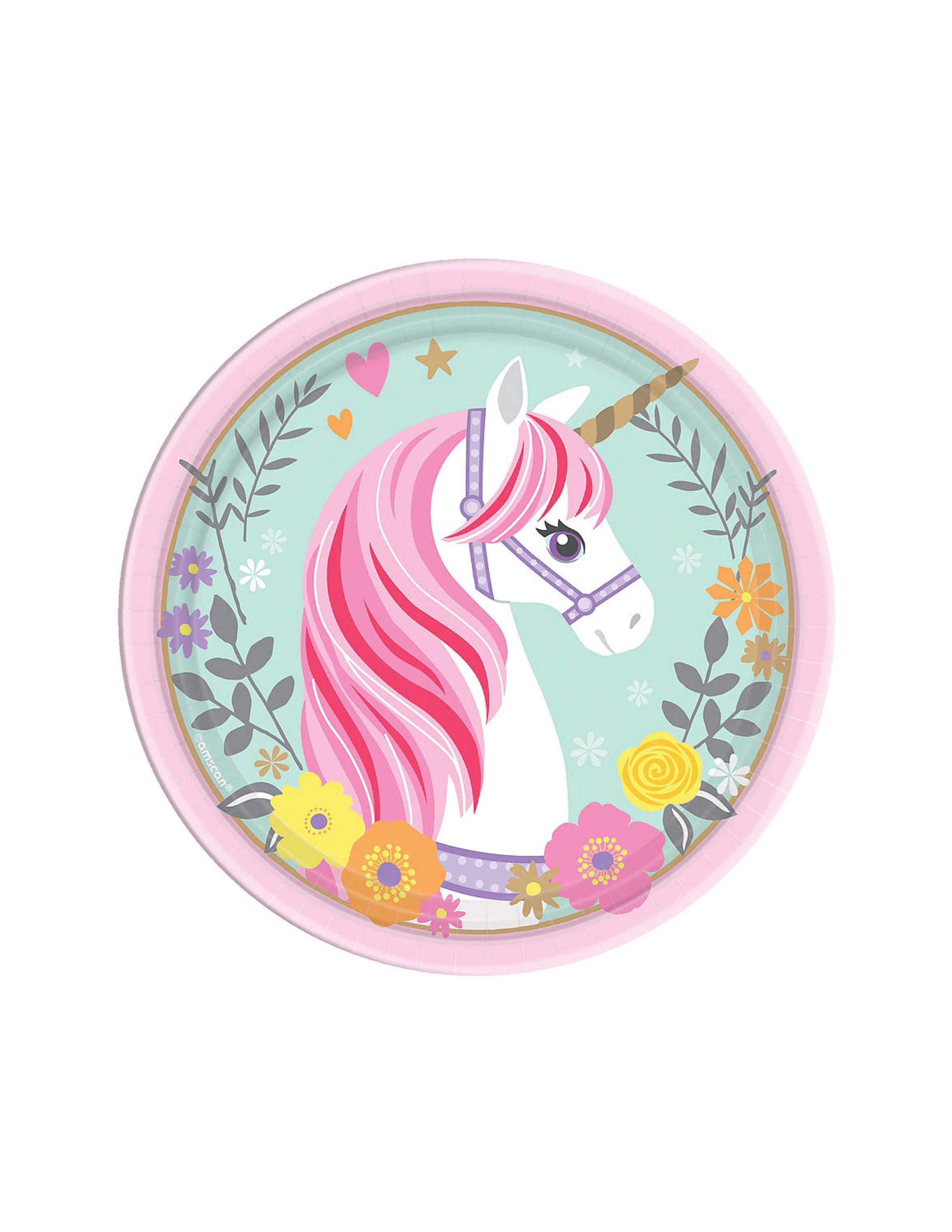 Unicorn Dessert Plates Unicorn Party Supplies Unicorn Etsy