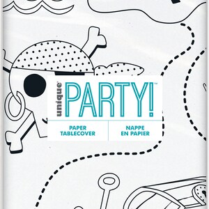 Pirate Coloring Tablecloth - Pirate Party Supplies, Pirate Birthday Decorations, Pirate Party ...
