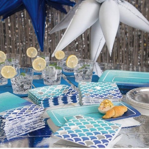 Meerjungfrau-Servietten - Meerjungfrau Bachelorette, Meerjungfrau-Geburtstags-Servietten, Meerjungfrau-Babyparty, Meerjungfrau-Party-Zubehör, Skala-Servietten