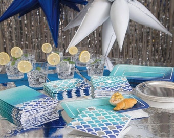 Mermaid Napkins - Mermaid Bachelorette, Mermaid Birthday, Mermaid Baby Shower, Mermaid Party Napkins, Mermaid Party Supplies, Scale Napkins