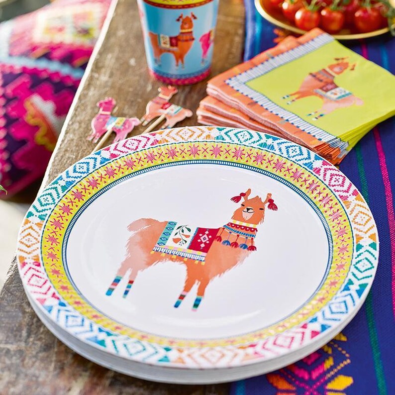 Llama Napkins Llama Baby Shower Llama Party Supplies Llama Etsy