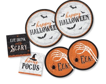Halloween Party Supplies - Halloween Party Decorations, Halloween Plates, Halloween Birthday Party Decorations, Halloween Napkins