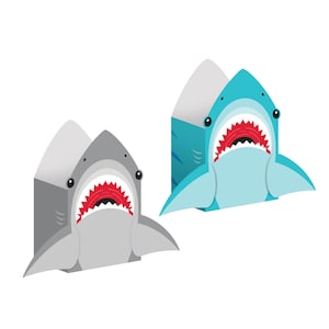 8 Hai Gastgeschenke - Haifisch-Gastgeschenke, Geburtstagsgeschenke, Partydekoration, Haifisch-Geburtstagsdekoration, Haifisch-Partyzubehör, Leckerlibeutel