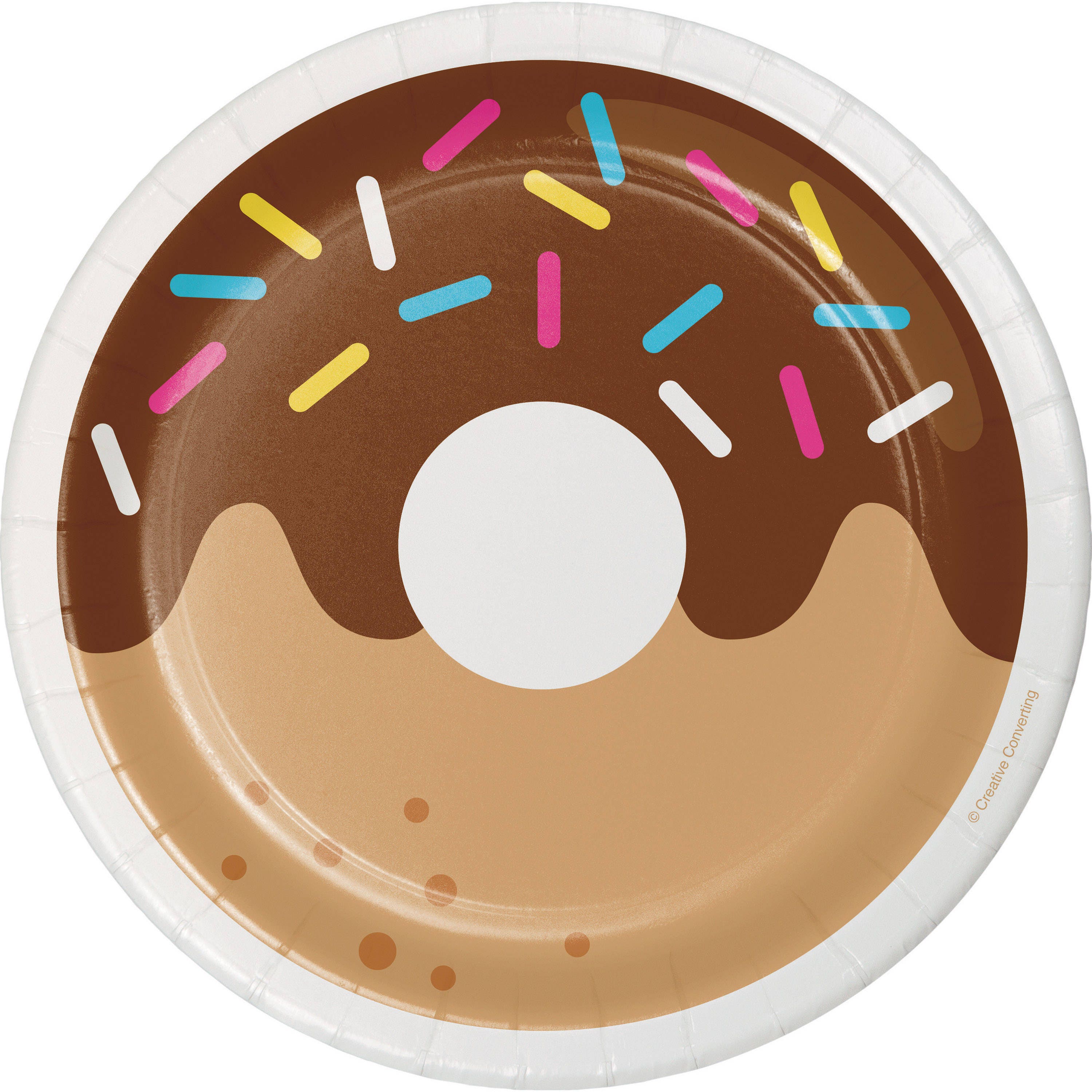 Donut-Pappteller, 60 Stück, 17,8 Cm – 6 Bunte Designs, Für Donut-Party & Geburtstag