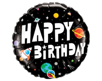 Space Birthday Balloon 18" - Space Balloon, Astronaut Balloon, Space Party, Astronaut Party, Astronaut Birthday, Birthday Decorations