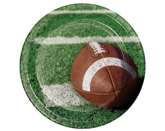 Football Party Plates 8ct - Football Birthday Plates Game Day Paper Plates Tailgate Party Supplies Sports Birthday Kids Decorations