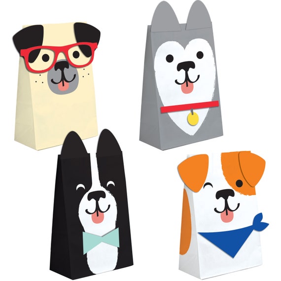 Dog Favor Bags Puppy Party, Dog Birthday, Dog Party, Puppy Party