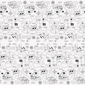 Pirate Coloring Tablecloth - Pirate Party Supplies, Pirate Birthday Decorations, Pirate Party ...