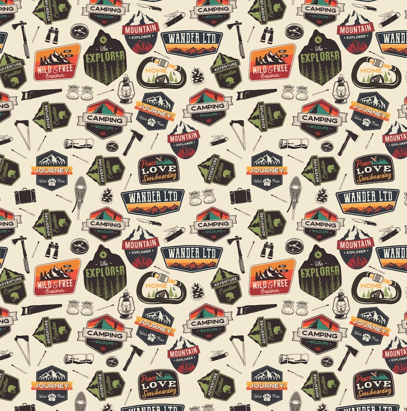 Explorer Gift Wrap Wrapping Paper for Men Hiking Gift Wrap | Etsy